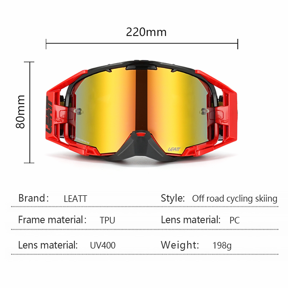 LEATT Velocity 6.5 Motocross Goggles Double Layers Anti Fog Motorcycle Goggle Outdoor Sport Skiing Glasses MTB Downhill Eyewear