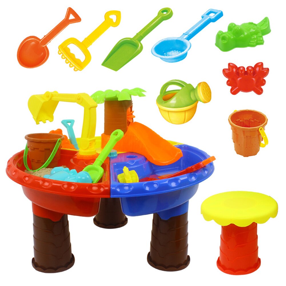 Enfants en plein air été plage sable creuser outil eau jouant en plastique Table jouet Kit