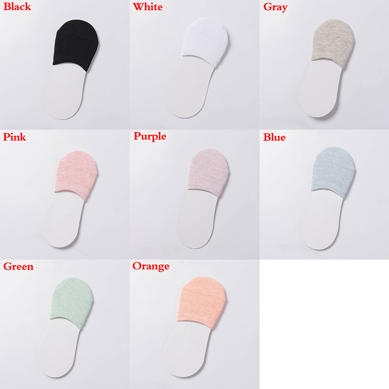 Women Simple Solid Sock Slippers Half Grip Foot Toe Socks Summer Thin Invisible Socks Feet Women's Socking Female