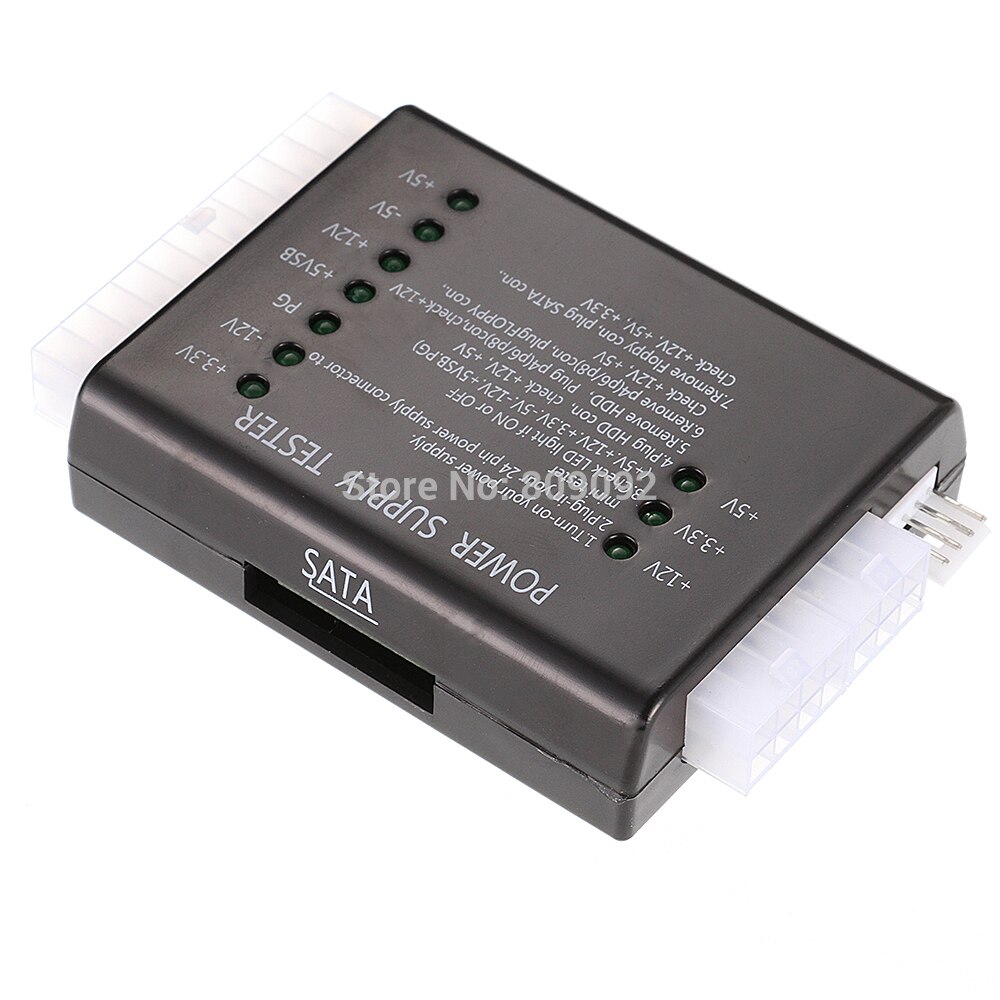 Pc tietokone atx sata hdd virtalähde testeri led-ilmaisin 20 24 pin psu diagnostiikkatyökalu testaus anodi katodi 12v 5v 3.3v