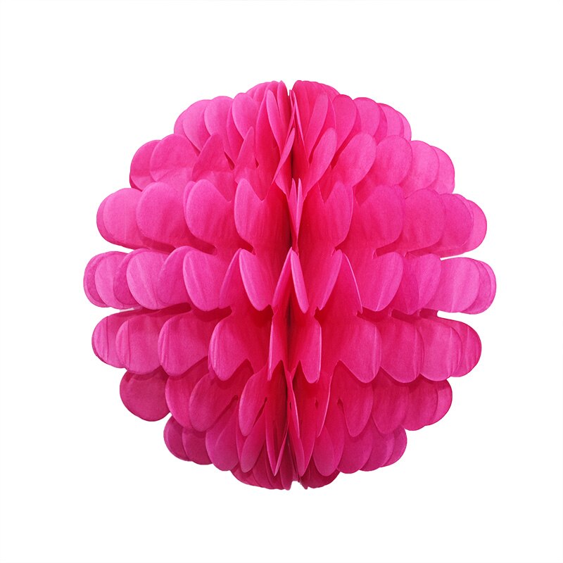 1 pc 20/25 cm Papier Bommel Blume Ball Heimat Hochzeit Dekoration Baby Dusche Geburtstag Partei Liefert Dekorative Papier pom Poms: Rose rot / 25cm