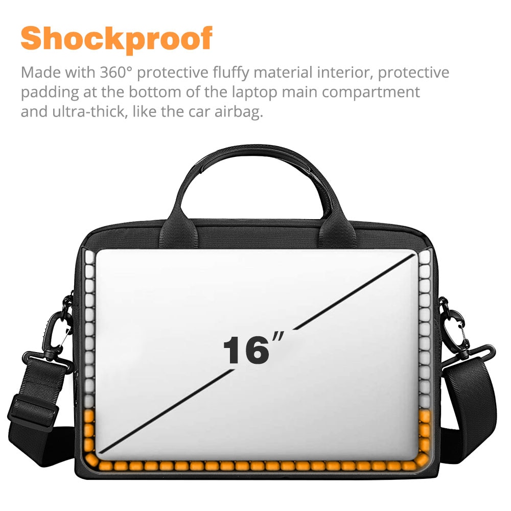 Wiwu laptop messenger bag for macbook pro 16 tommer vanntett laptop bag veske for macbook pro 13 notebook bag for macbook air 13