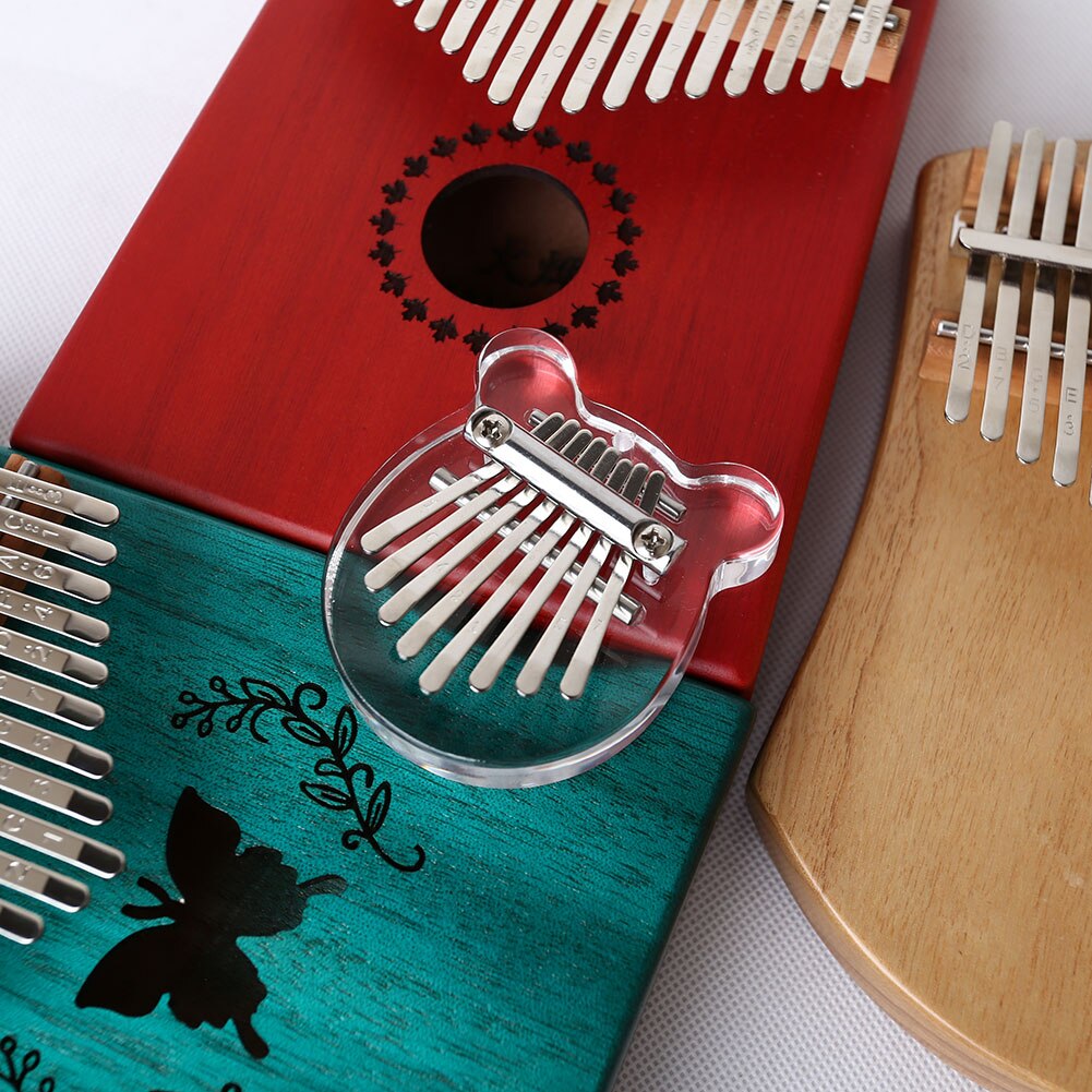 Instrumento Musical de africano Sanza Mbira, cristal claro, 8 teclas, Kalimba, Pulgar acrílico, Piano con escala