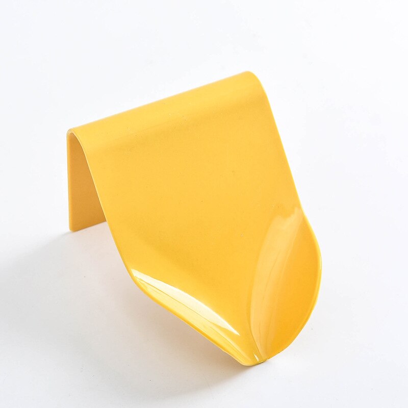 Vægmonteret plast sæbe fad minimalistisk opbevaringsholder til sæbe brusebad sæbe plade kasse afløb hylde badeværelse arrangør: Guld