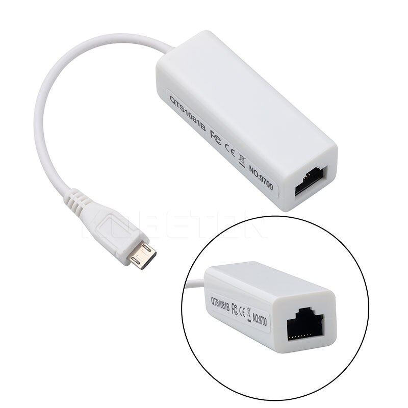 Kebidu Draagbare Usb 2.0 Naar RJ45 Netwerkkaart 10Mbps Micro Usb Naar RJ45 Ethernet Lan Adapter Voor Pc Laptop windows Xp 7 8: Micro USB To RJ45