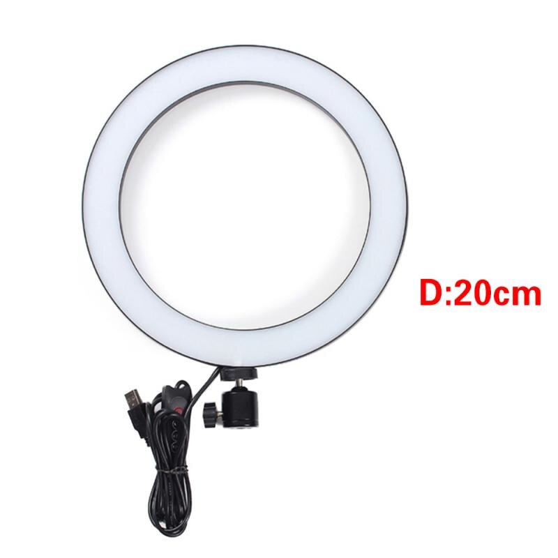 20 / 26cm LED anneau lumière en plastique coquille photographie lampe Selfie remplir lumière Photo Studio caméra anneau lumière maquillage en direct remplir la lumière