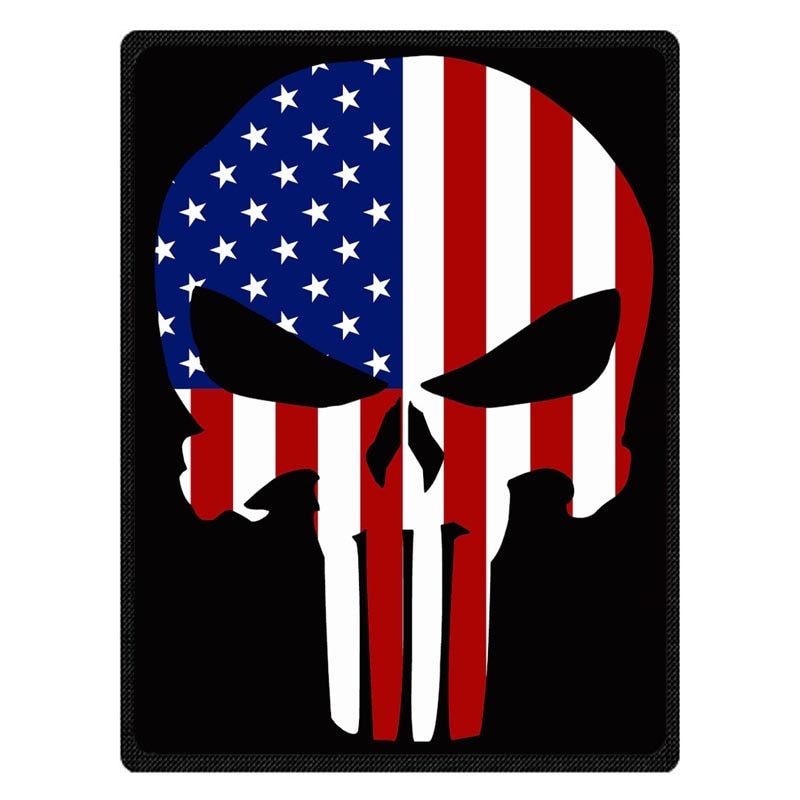 Punisher Skull Throw Blanket Coral Fleece Blanket Autumn Discount Blankets for Kids Boys Birthday: Color 4 / 125x150cm