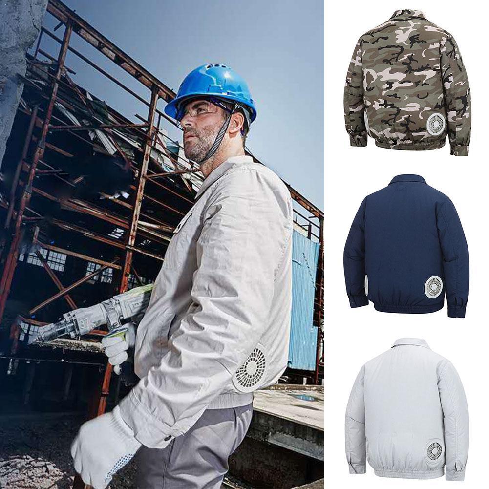 Security Super air conditioning wind jacket fan suit Air Fitted Jacket Conditioning Workwear Outdoor Clothing Cooling Summe A4E3