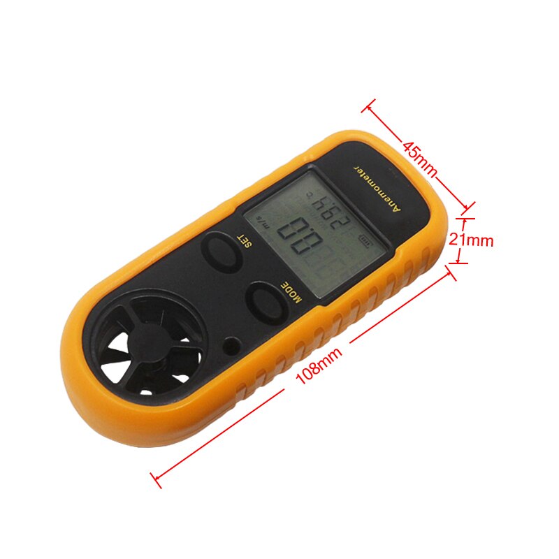 Digital Hand-held Wind Speed Gauge Meter GM816 30m/s (65MPH) Pocket Smart Anemometer Air Wind Speed Scale Anti-wrestling Measure