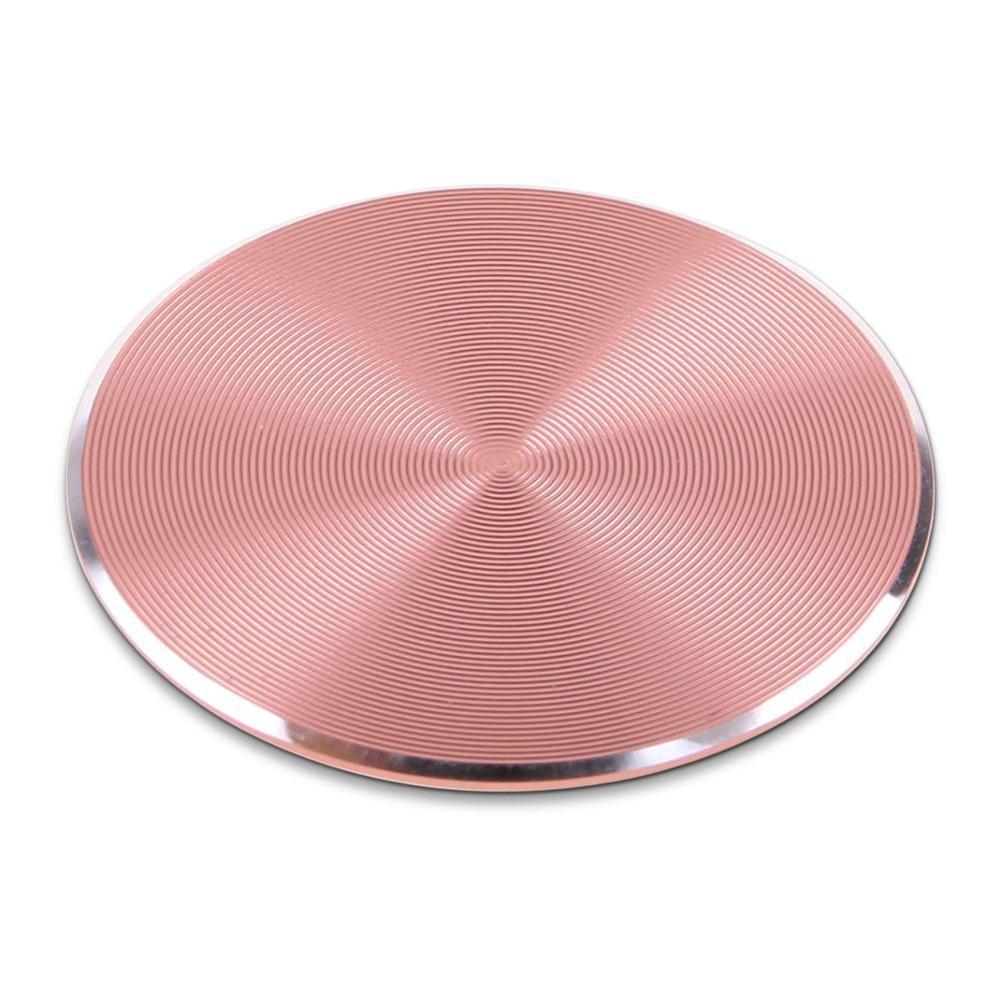 CD Veins Round Metal Plate Magnetic Car Phone Holder Used Accessories Universal For Magnet Phone Stand for Iphone 7 Plus Samsung: Rose