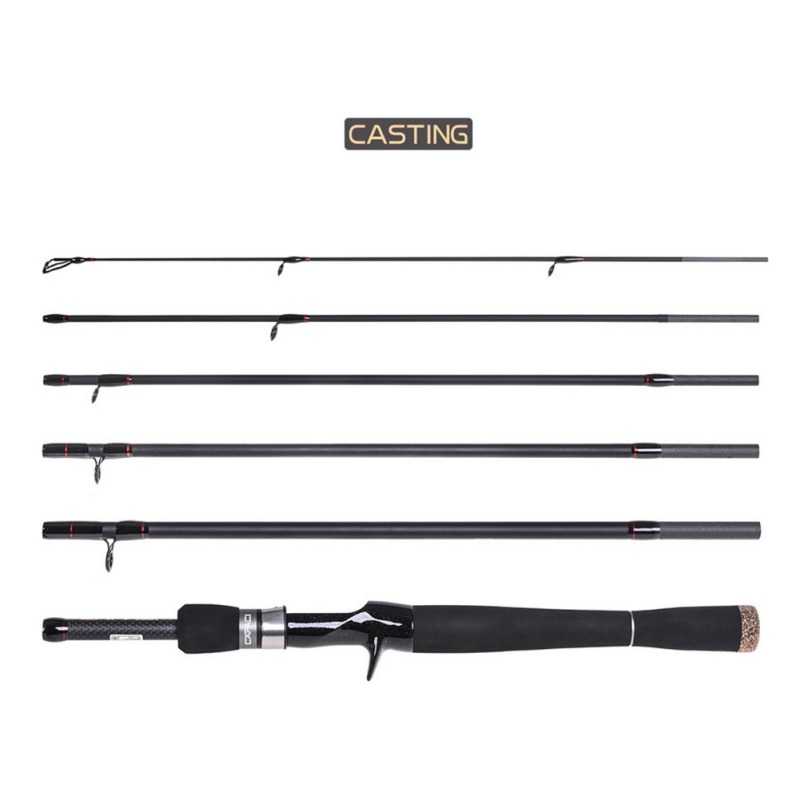 CAPACI Carbon Small Sea Pole Fiber Telescope Fishing Rod Travel Spinning Fishing Pole SPINNING CAPACI 2.1M/2.4M/2.7M *