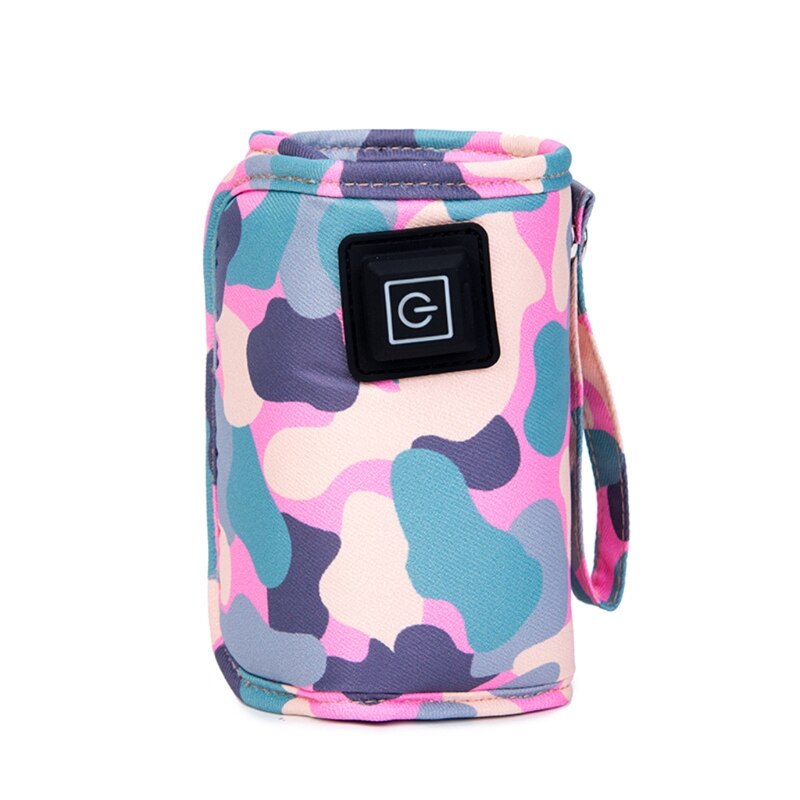 Chauffe-biberon USB, Thermostat, sac chauffant, couvercle chauffant pour biberon: Rose