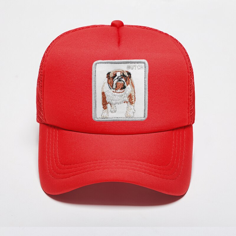 Mode Hond Bulldog Afdrukken Baseball Caps Mannen Vrouwen Hip Hop Caps Snapback Trucker Buiten Sport Verstelbare Ademend Mesh Hoed