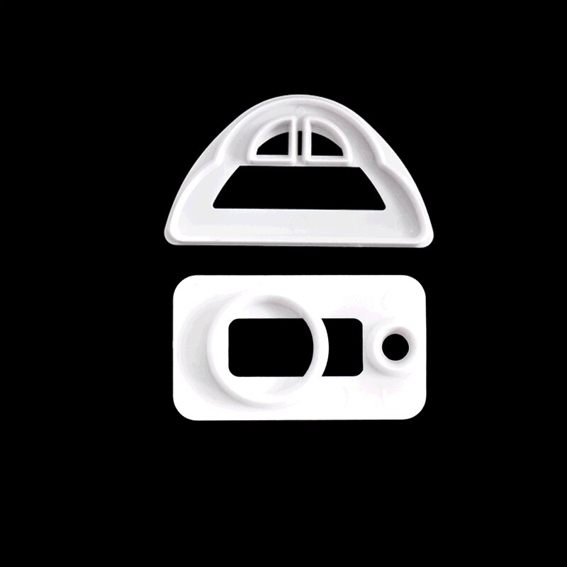 2Pcs 3D Small Car Plastic Fondant Cutter Cake Sugarcraft Mold Fondant Cupcake Decorating Tools For Biscuit Cupcake Pastry: Default Title