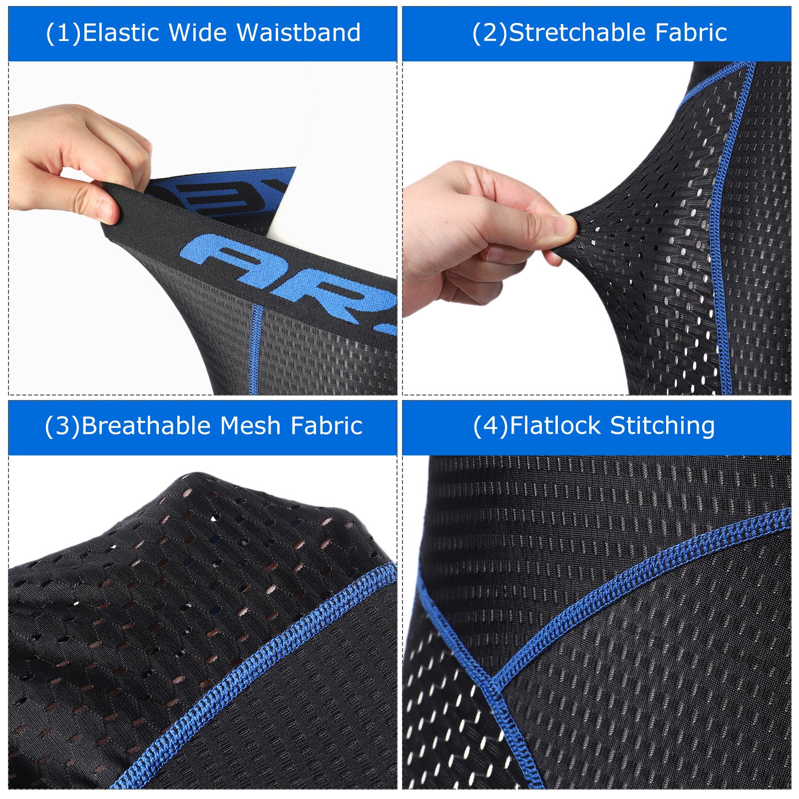 Arsuxeo Men&#39;s Shorts Cycling Underwear Shorts 5D Gel Padded Quick Dry Shockproof MTB Bike Bicycle Riding Shorts Ciclismo Ropa