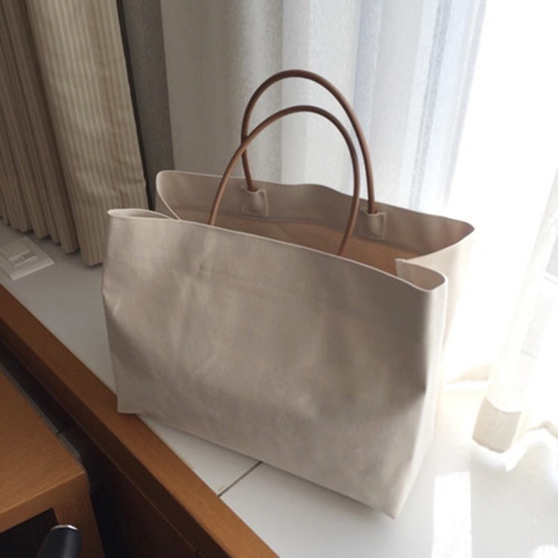 Bolso de compras grande, bolso de lona Jumbo informal blanco de verano, bolso de playa, bolso de hombro