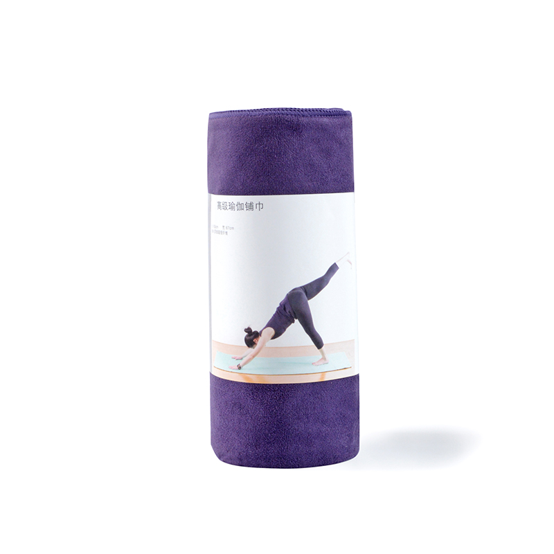 Asciugamano yoga in pile a doppio strato in microfibra, ad asciugatura rapida e piacevole assorbimento del sudore: Viola
