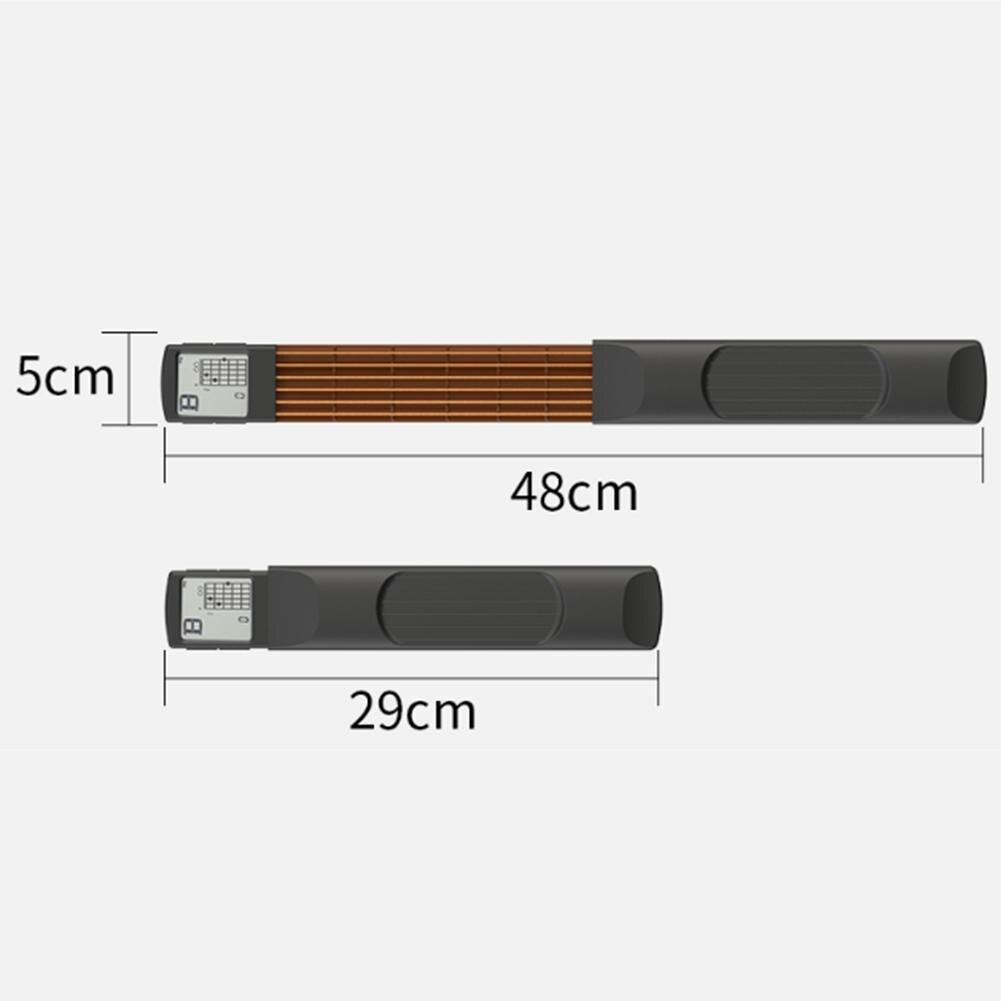 Entrenador de guitarra de 6 cuerdas, bolsillo portátil con pantalla de tabla de acordes, ejercitador de dedos giratorio para principiantes, herramienta de práctica de guitarra
