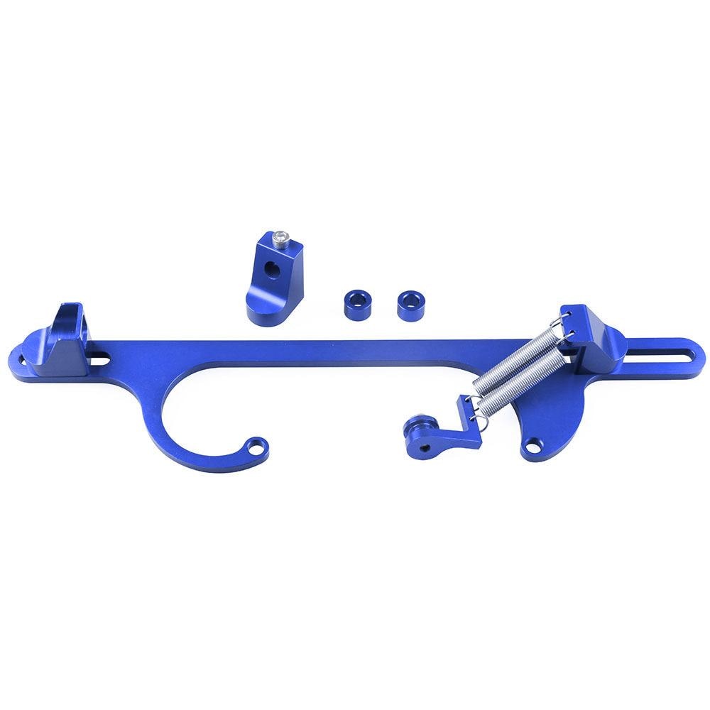 Car Aluminum Alloy Throttle Cable Carb Carburetor Bracket for Holley 4150 4160: Blue