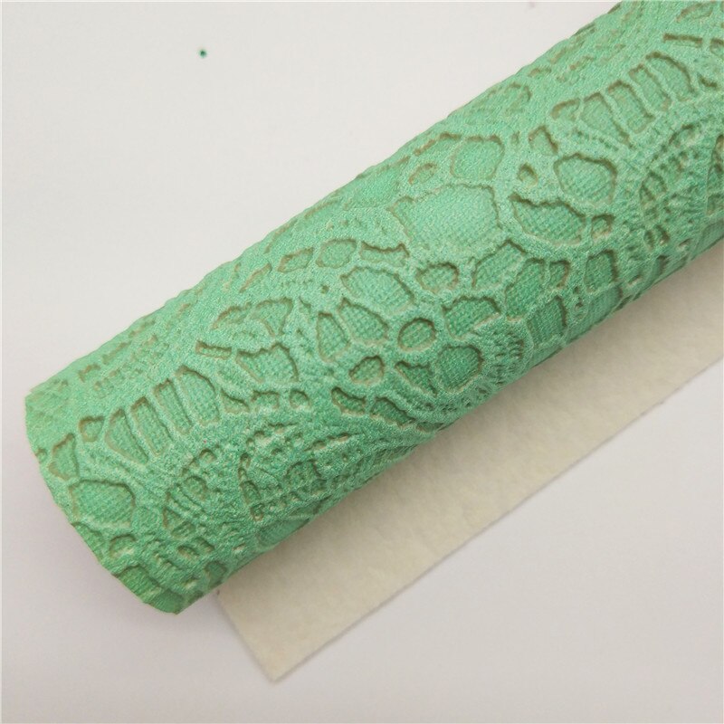 Pastel Colors Lace Embossed Synthetic Leather Vinyl Fabric Faux Leather Sheets For Bows Earrings DIY 21x29CM Q353: 6