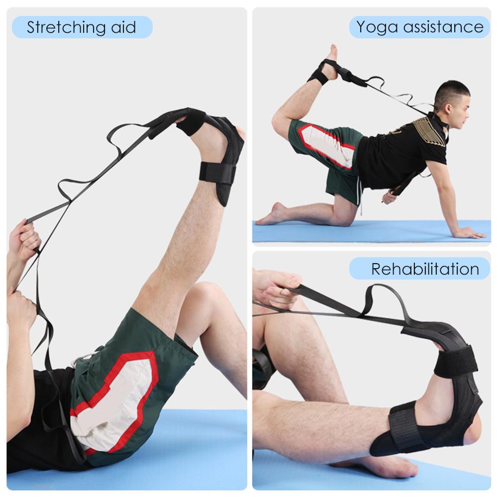 Yoga rem strækbånd ben båre fitness træner bælte til ankel led korrektion rehabilitering træningsudstyr