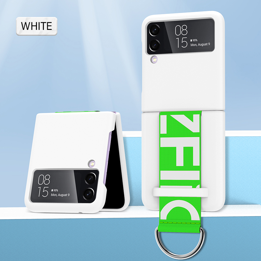 Schutzhülle mit armbandring für samsung Galaxis z kippen 3 5g stoßfest, luxuriös, mit schnalle, robustem, mattem pc-Startseite für kippen 3: 1- weiße