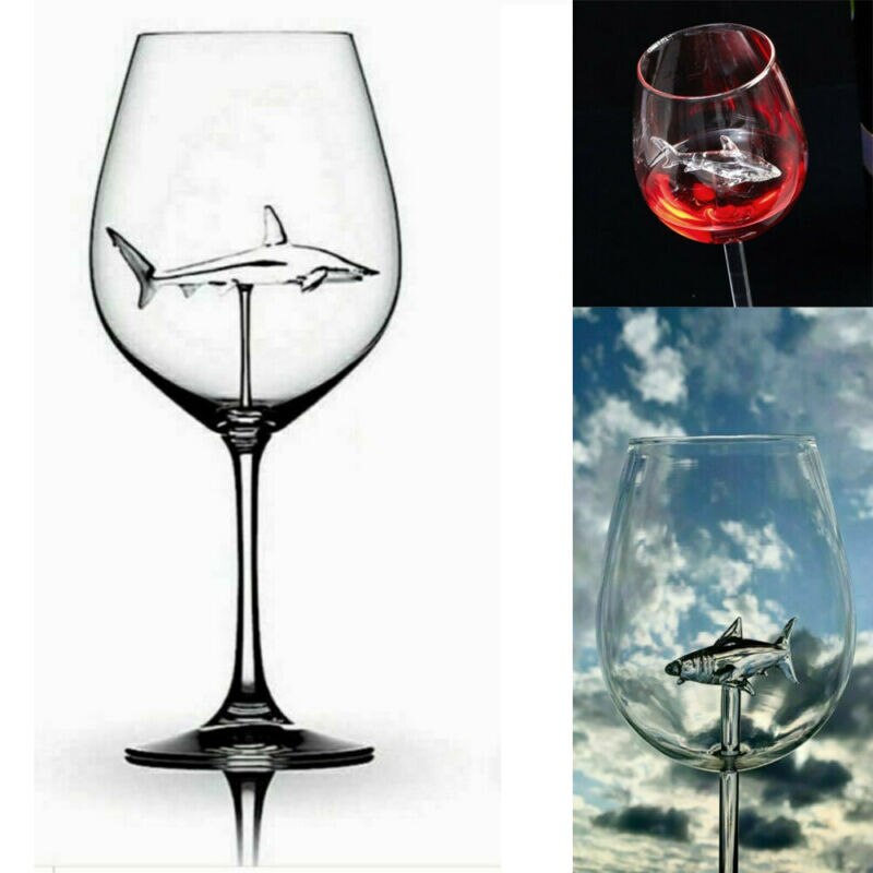 Haai Wijnglas Beker Whisky Glas Diner Versieren Kristal Voor Party Fluiten Glas Cups Keuken Drinken Gereedschap