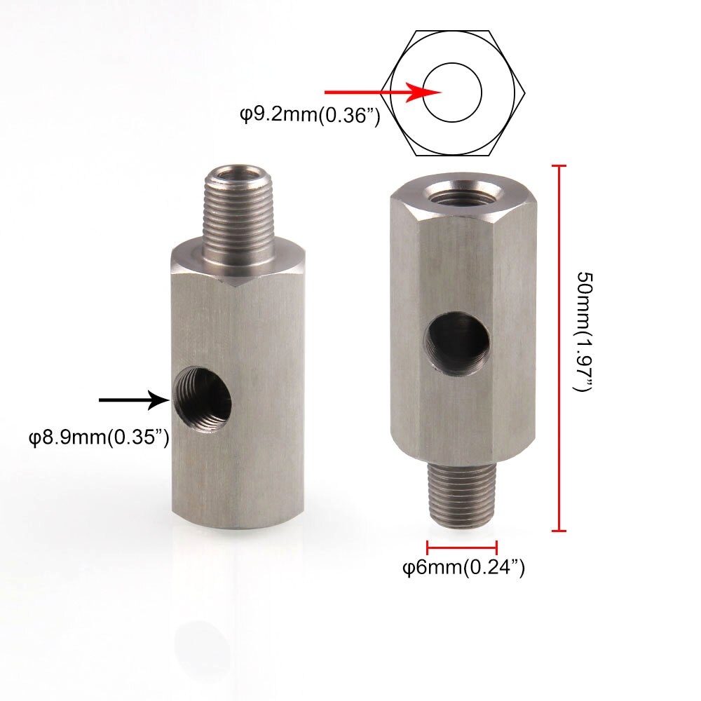 Auto Replacement Parts Car Automotive Sensor Oil Pressure Sensor Connector 1/8" NPT Stainless Steel Turbo Supply Line