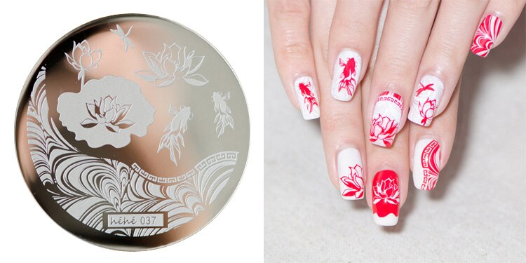 1 PCS Lotus/Lion/Animal Nail Art Stamping Plates Stamp Templates Easy Pick Up Image Transfer Gel Polish Manicure DIY