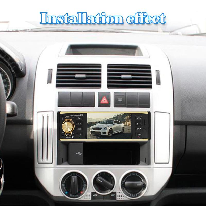 4019B In Dash Car Stereo 4.1 inch Bluetooth AUX USB Radio Digital Media Receiver with Preset Aux Audio Input Reset Key