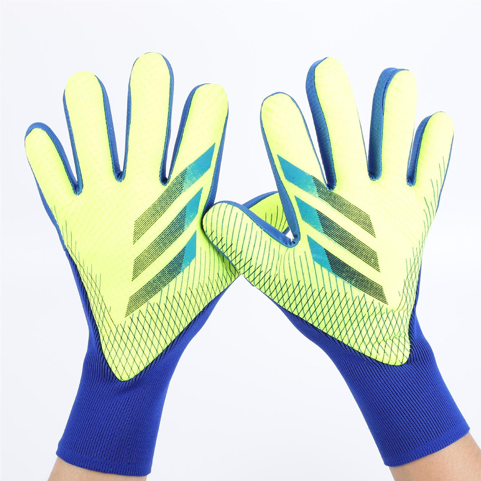 Neue Fußball-Torwarthandschuhe Falcon Fußballhandschuhe Training verschleißfeste rutschfeste Torwarthandschuhe für Erwachsene: Rot / XS