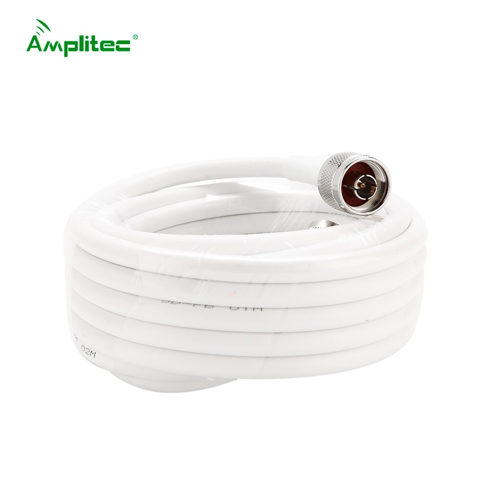 Amplitec 5 &amp; 13 medidores branco baixa perda 5d lmr 50 ohm rf cabo coaxial n macho para n conector masculino para repetidor impulsionador de sinal