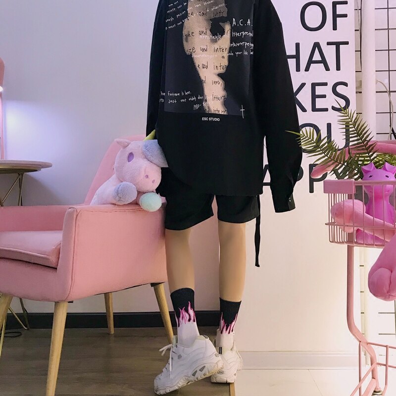 Calcetines con de llamas quemadas para chico, medias con de , ideal para adolescentes, estudiantes, monopatín