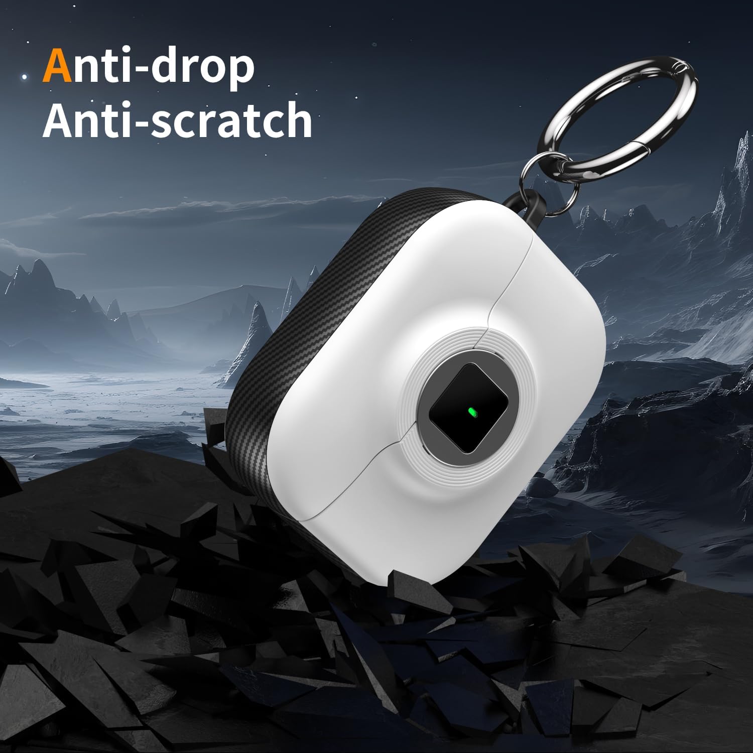 Étuis de verrouillage pour AirPods 4, étui ANC, étui cool mignon, housse de protection d'appareil photo avec lanière porte-clés et kit de nettoyage pour AirPods 4