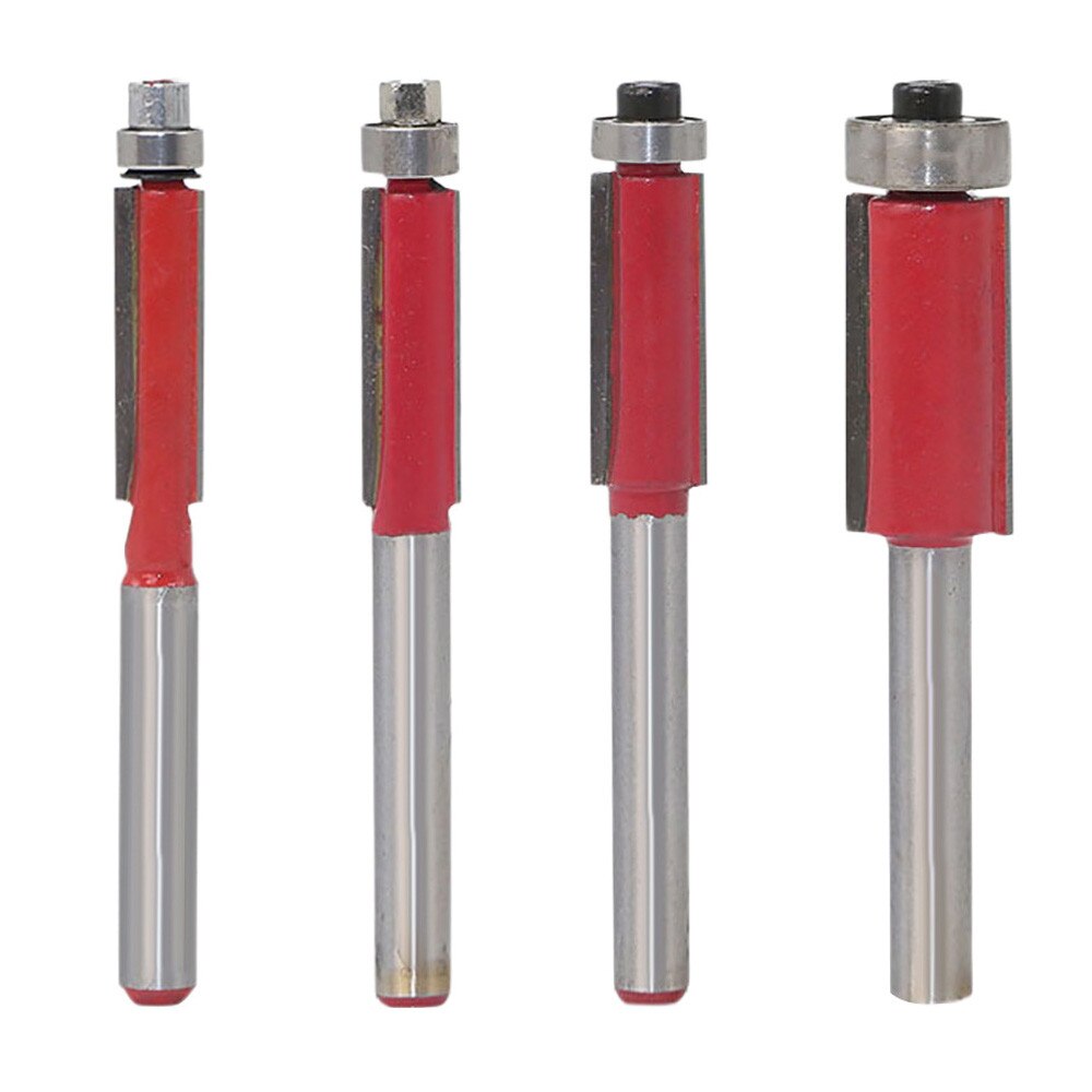 Flush Trim Router Bit Top & Bottom Bearing 1H X 1/4 Shank Woodworking Tool Home Improvement Accessories #30