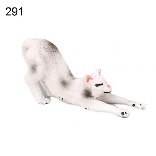 Simulation Mini Pet Model Cats Kitty Figure Model Statue Home Ornaments Kids Action Figure Decoration Toy: 291