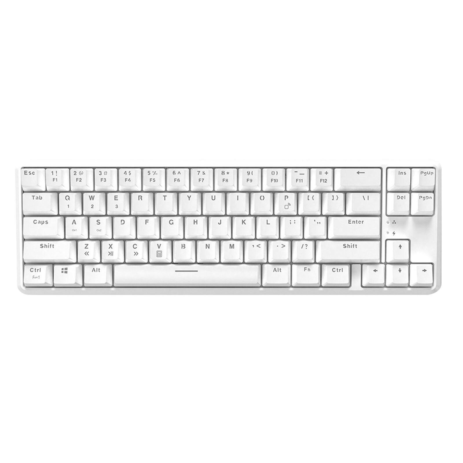K680t Bluetooth Dual Mode68 Keys Cyan Switch LED Backlight Mechanical Keyboard Gaming Keyboards for Tablet Desktop Mechanical: WH