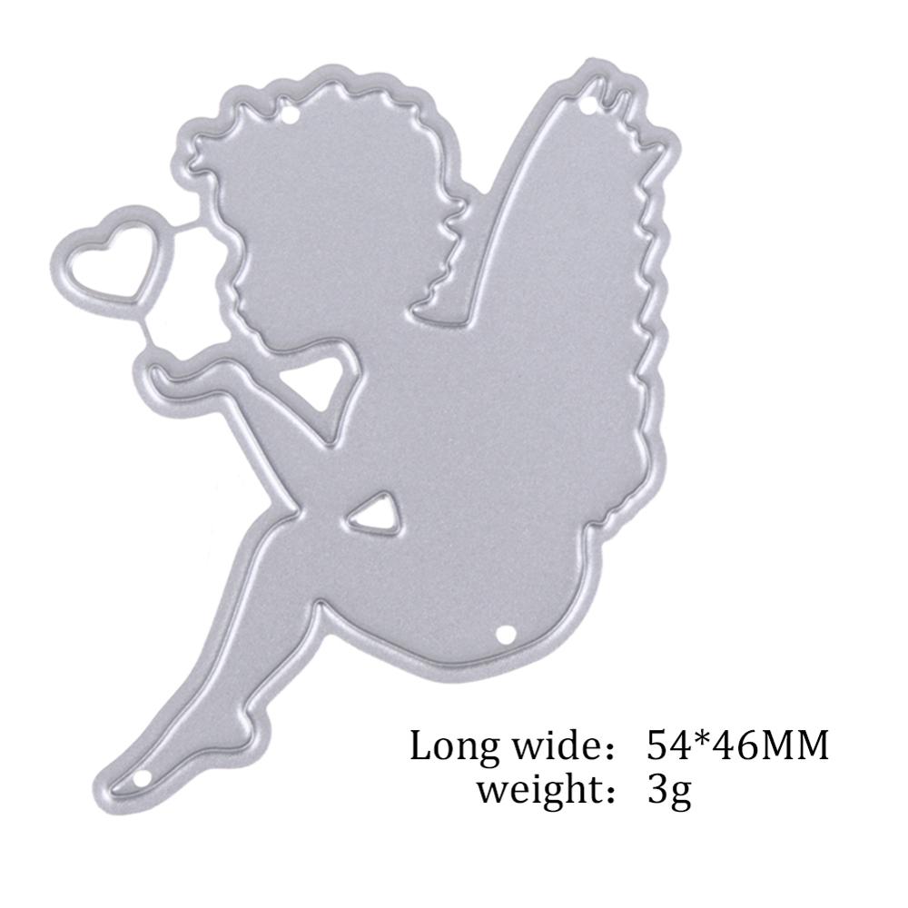 Love Heart Coffee Cup Cutting Die DIY Metal Scrapbooking Craft Embossing Cutting Die Stencil Paper Card Maker Template Cut Dies: Love Angel