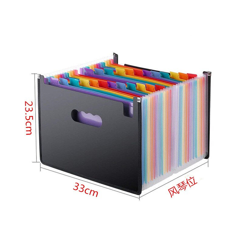 13 lommer stor regnbue  a4 dokumentmappe udvidelig filorganisator selvstående dokumentmappe business arkiveringsboks 33*23.5*3.5cm