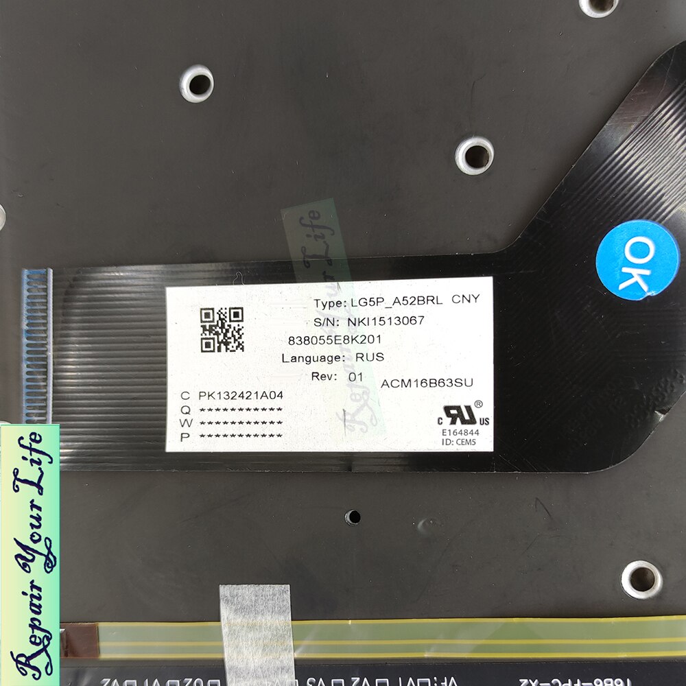 RU Backlit keyboard for Acer Nitro 5 AN515 51 52 31 AN515-53 AN515-41 42 Russian black replacement keyboards LG5P A52BRL