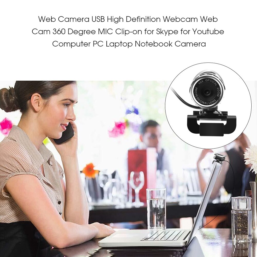 Kebidu HD Webcam 0.3M Pixel CMOS USB Web Della Macchina Fotografica Digital Video Camera con Microfono 360 Gradi di Rotazione Clip di-su Per PC Del Computer Portatile