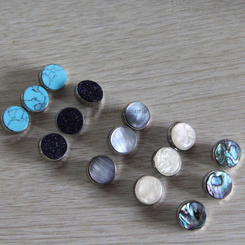 5set=15 Pcs Trumpet Finger Button Pearl Set Real Abalone Shell Flashing/pearl