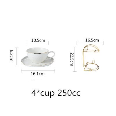 Service à thé en porcelaine d'os britannique, articles à boire en céramique, tasse à café avec théière à lait, ensemble de d'anniversaire et de noël