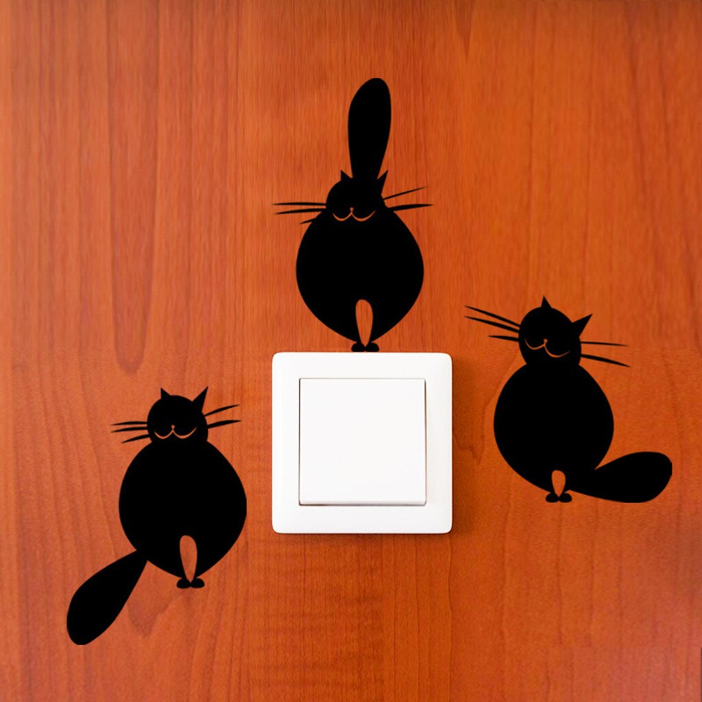 Meter Ruler Kid Room Cartoon Cat Wall Stickers Children Wall Decor House Decoration Sticker Rangefinder Growth Chart Sticker #38