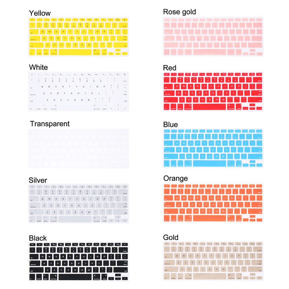 Silicone Soft Keyboard Cover For Apple Macbook Pro Air 13" 15" 17" or older) Candy Colors Computer Accessories