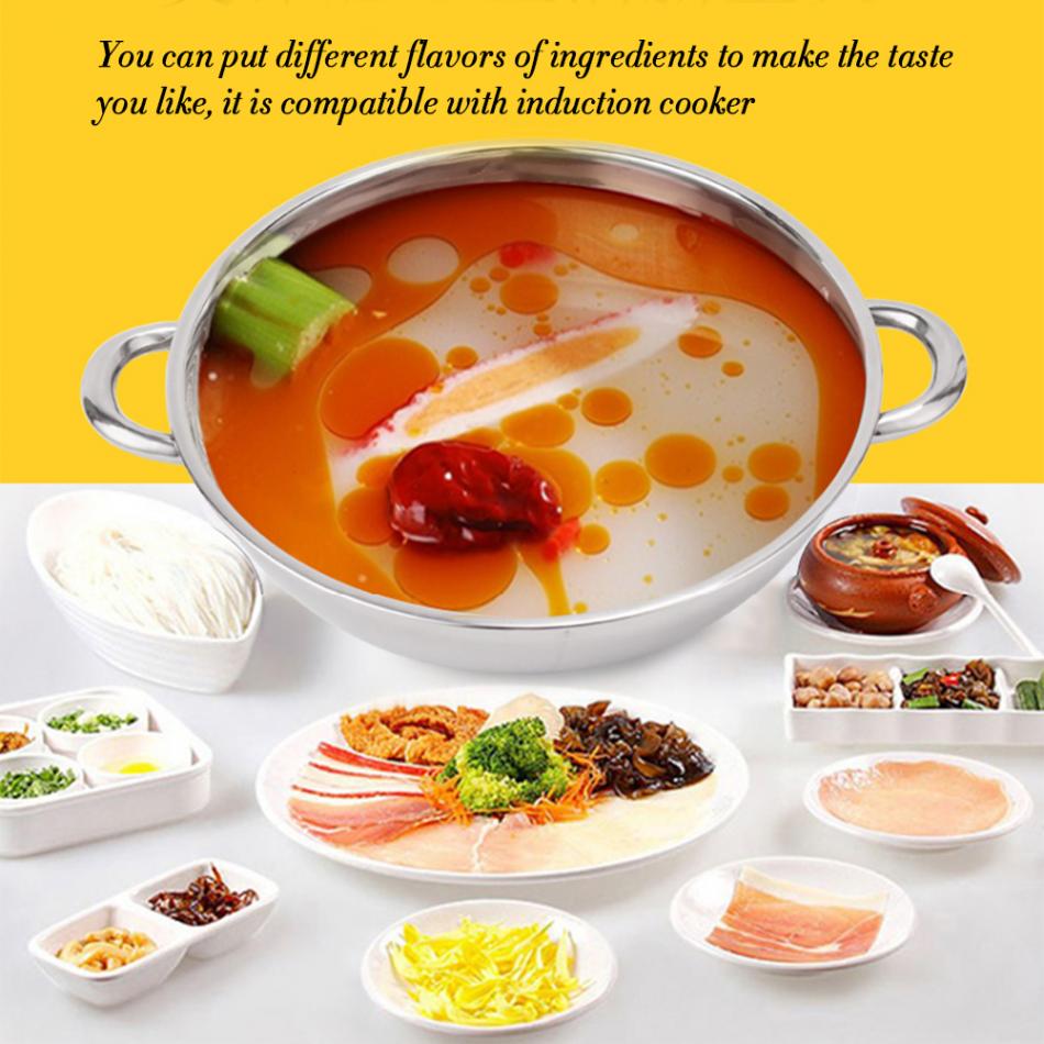 30CM Stainless Steel Pot Induction Cooker Home Kitchen Cookware Cooking Pot Ruled Compatible Soup Stock Pots