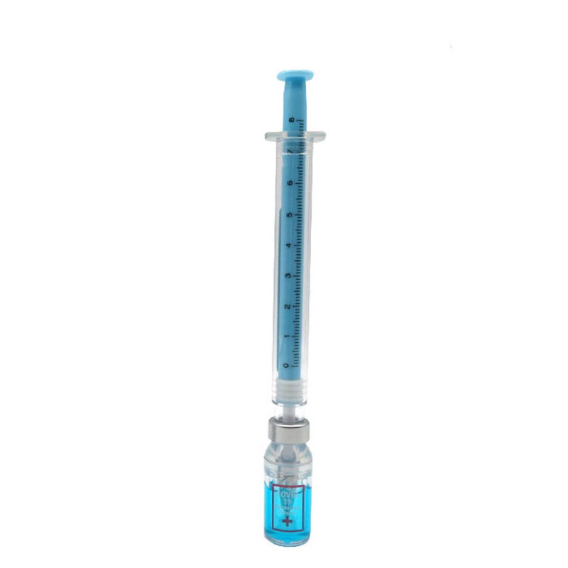 12pcs Syringe Gel Pen Simulation Eliminates Injection Syringe Shape Ballpoint Pen Black Signature Pen Simulation Vaccine Pens: Red