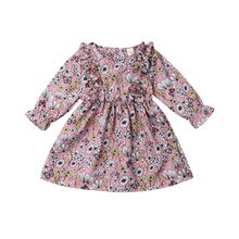 neueste Heiße Nette Kleinkind freundlicher Baby Mädchen Kleidung SchöNe Blume Langarm-Shirt Spitzen Baumwolle Outfits Kleidung