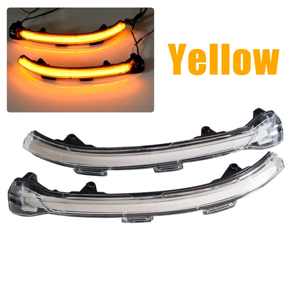 Intermitente dinámico LED para espejo retrovisor, luz secuencial para VW Golf 7 VII MK7.5 JETTA MK7 Touran: crystal-Yellow