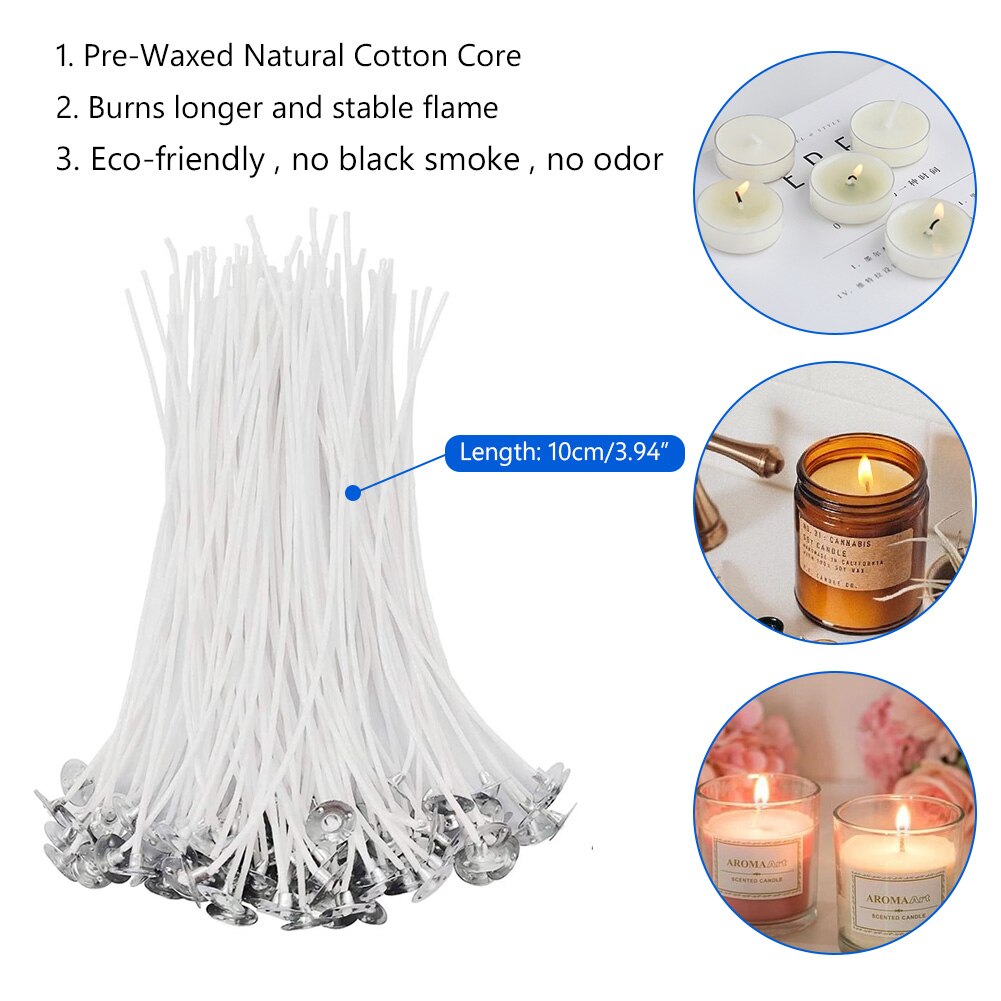Candle Making Kit Supplies Craft Tools Pouring Jars Pot Arts Tins Wicks Stickers for DIY Supplie Large Melting Cup Cotton Wicks